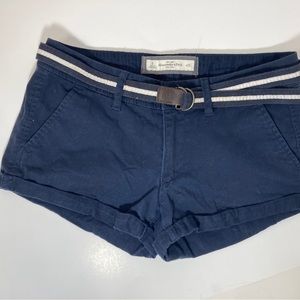 Abercrombie and Fitch Navy Shorts low rise Size 0